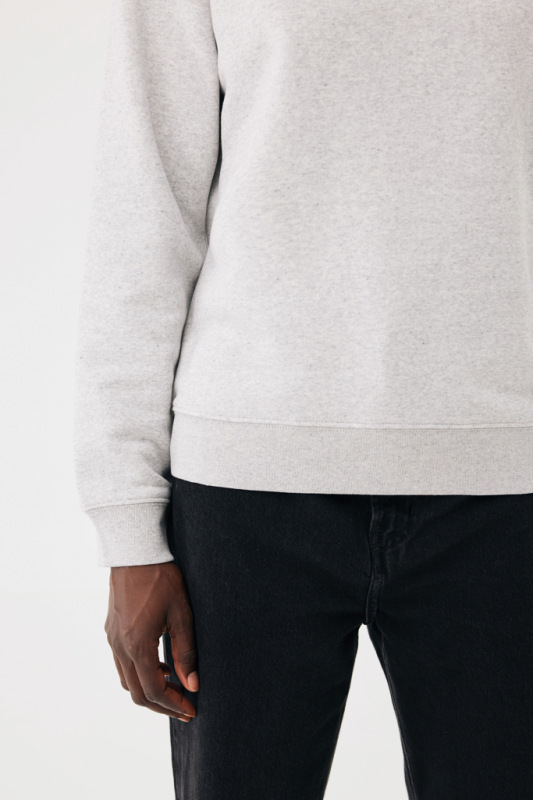 IQONIQ Toria Unisex mikina s okrúhl. výstrihom z rec. bavlny light heather grey XS 9