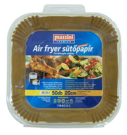 Papier na pečenie, silikónový, pre Air Fryer, štvorcový, 20 cm, 50 ks, MAZZINI "Premium" 1