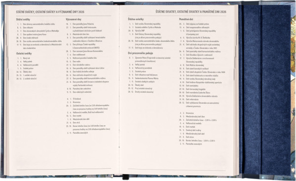 NOTIQUE Týždenný magnetický diár Alfons Mucha 2026, 11 x 16 cm 5