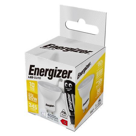 LED žiarovka, GU10 spot, 4,9W (50W), 345lm, 4000K, ENERGIZER 1