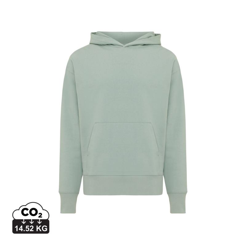 Mikina s kapucňou IQONIQ Yoho relaxed fit z recykl. bavlny Iceberg green S