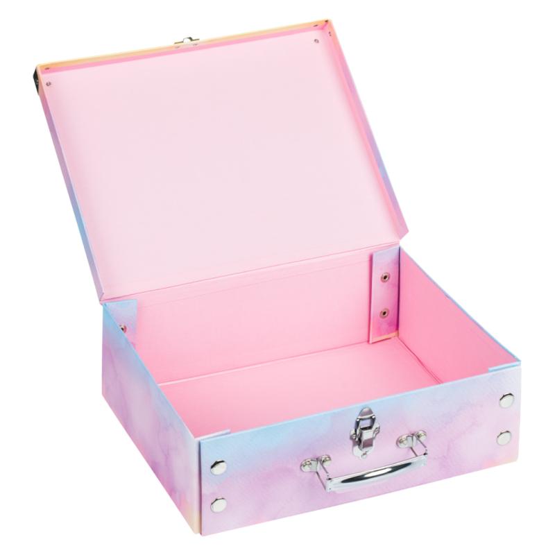 BAAGL Skladací školský kufrík Rainbow Unicorn s kovaním 1