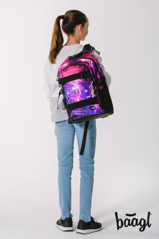 BAAGL SADA 5 Skate Galaxy: batoh, peračník, vrecko, ľadvinka, obal na notebook 8