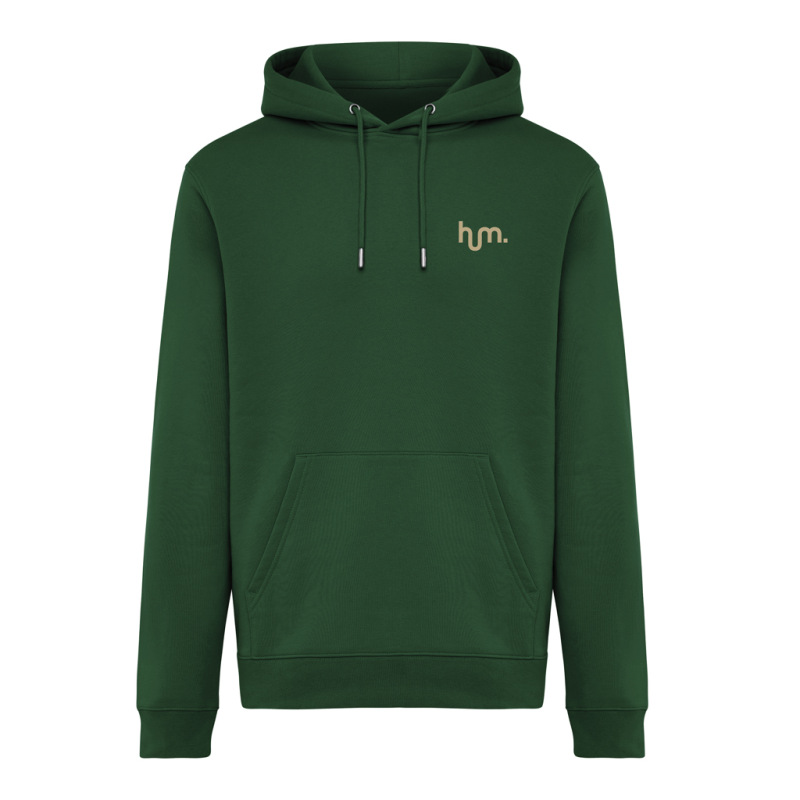 IQONIQ Joshua Unisex mikina s kapucňou z rec. bavlny forest green XXS 4