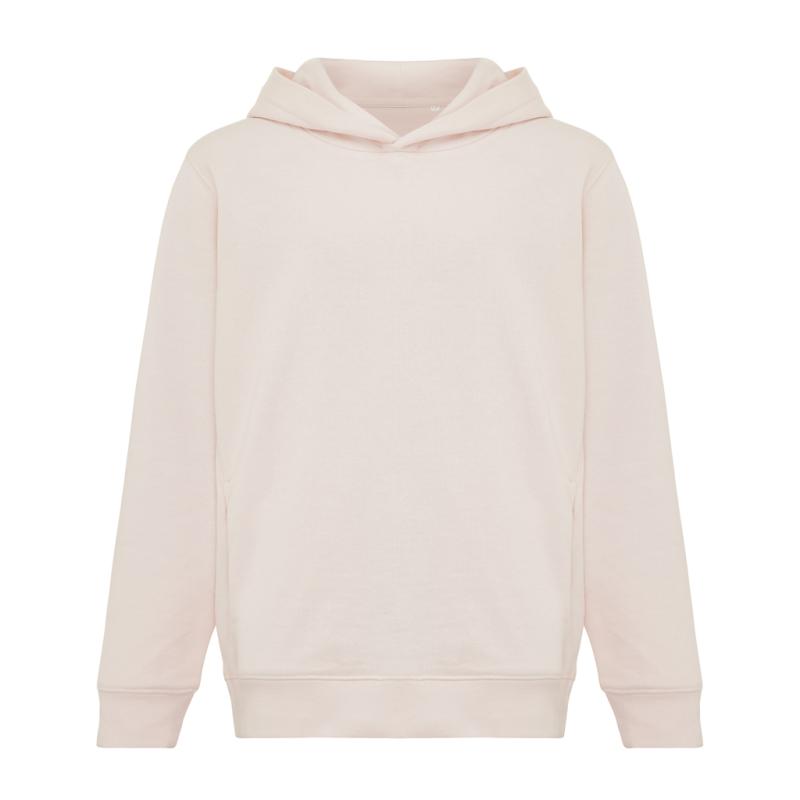 Detská mikina s bočnými vreckami IQONIQ Yengo z rec. bavlny cloud pink 5-6r (110-116cm) 1