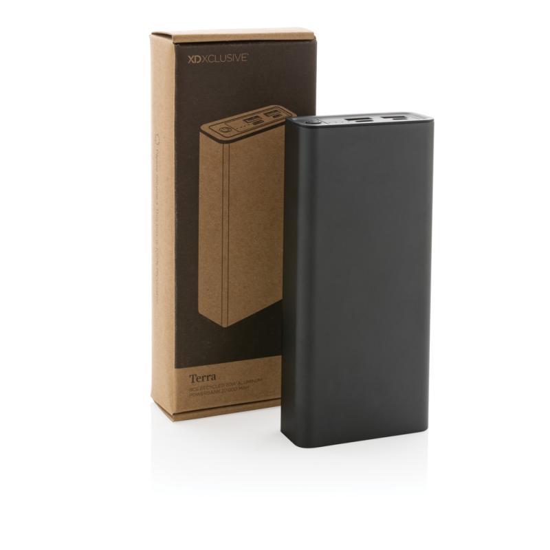 Powerbanka Terra 20 000mAh 20W z recyklovaného hliníka a ABS sivá 10