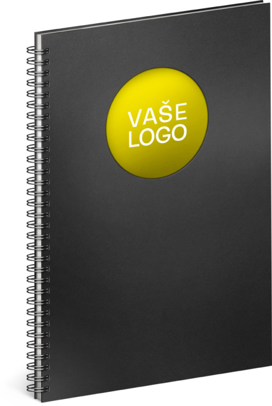 NOTIQUE Notes Twin čierny/žltý, linajkovaný, 21 x 29,7 cm 2