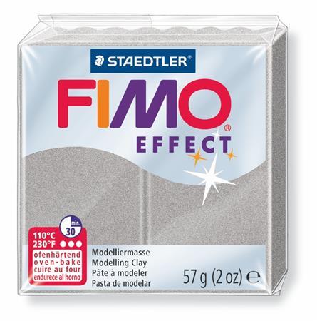 Modelovacia hmota, 57 g, polymérová, FIMO "Effect", strieborná 1
