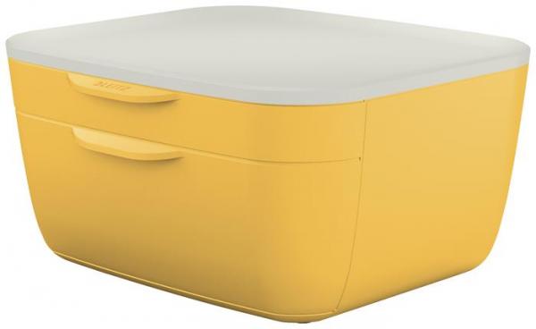 Zásuvkový box, plastový, 2 zásuvky, LEITZ "Cosy", teplá žltá 1