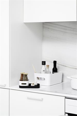 Úložný box, plastový, 5,3 l, SMARTSTORE "Compact M", biely 5