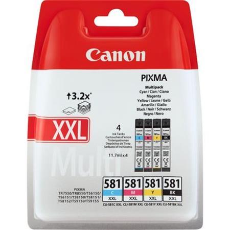CLI-581MPXXL Multipack náplň do Pixma TS7550, 8150, 9150 tlačiarní, CANON, 4 farby, 46,8ml 1