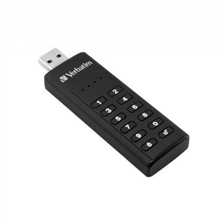 USB kľúč, 64GB, šifrovanie heslom, 160/130Mb/s, USB 3.0, VERBATIM "Keypad Secure" 3