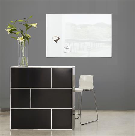 Magnetická sklenená tabuľa, 100x65 cm, SIGEL "Artverum®, biela 3