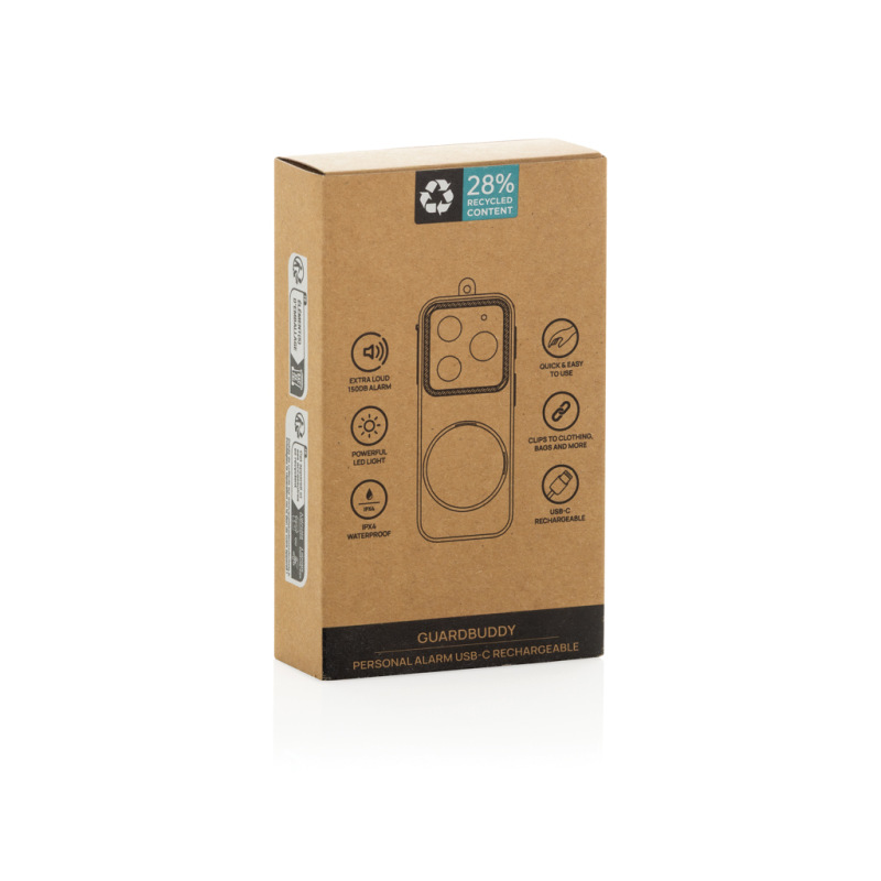 Guard Buddy RCS osobný alarm s USB-C nabíjaním čierna 12