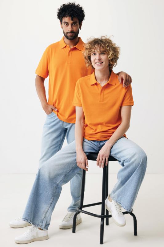 Polo tričko IQONIQ Yosemite z recykl. bavlny oranžová XXXL 4