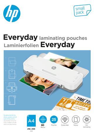 Laminovacia fólia, 80 mikrónov, A4, lesklá, 25 ks, HP "Everyday" 1