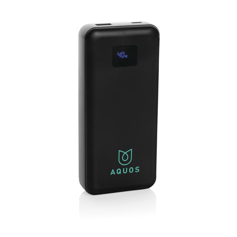 Powerbanka na notebook 20000mAh 65W Gridley z RCS plastu čierna 7