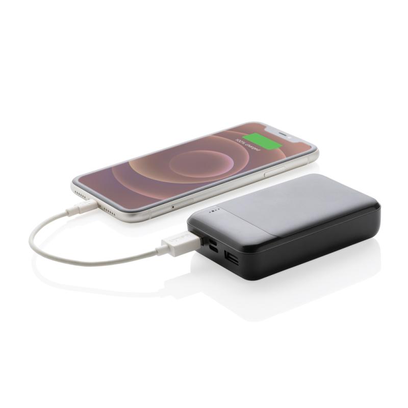 Powerbanka 10 000 mAh z RCS recyklovaného plastu čierna 4