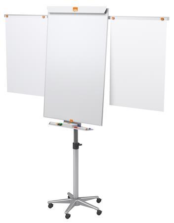 Flipchartová tabuľa, mobilná,  NanoClean™ povrch, magnetická, 2 pomocné ramená, NOBO 2
