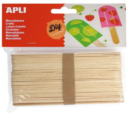 Špajgle, drevené, jumbo, APLI "Creative", prírodné 1