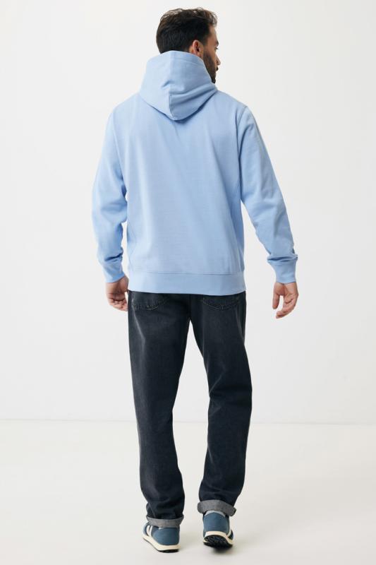 Mikina s bočnými vreckami IQONIQ Yengo z rec. bavlny sky blue XXXL 14