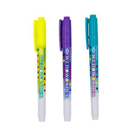Popisovače, sada, 2-3 mm, zmazateľné, obojstranné, WEDO, "Wedowonder", 6 rôznych farieb 3