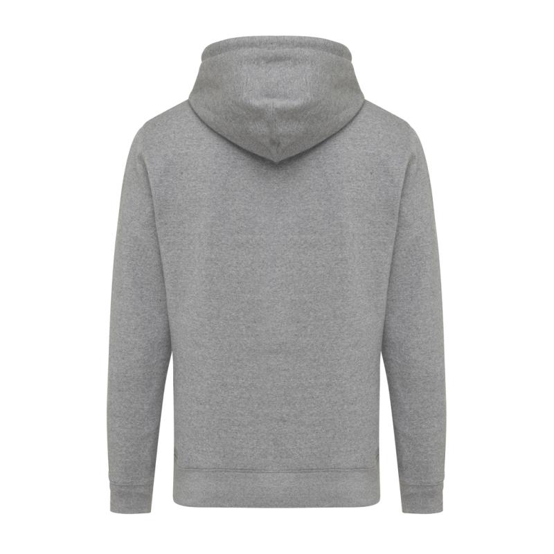 Ľahká mikina s kapucňou IQONIQ Rila z recykl. bavlny light heather anthracite XXL 2