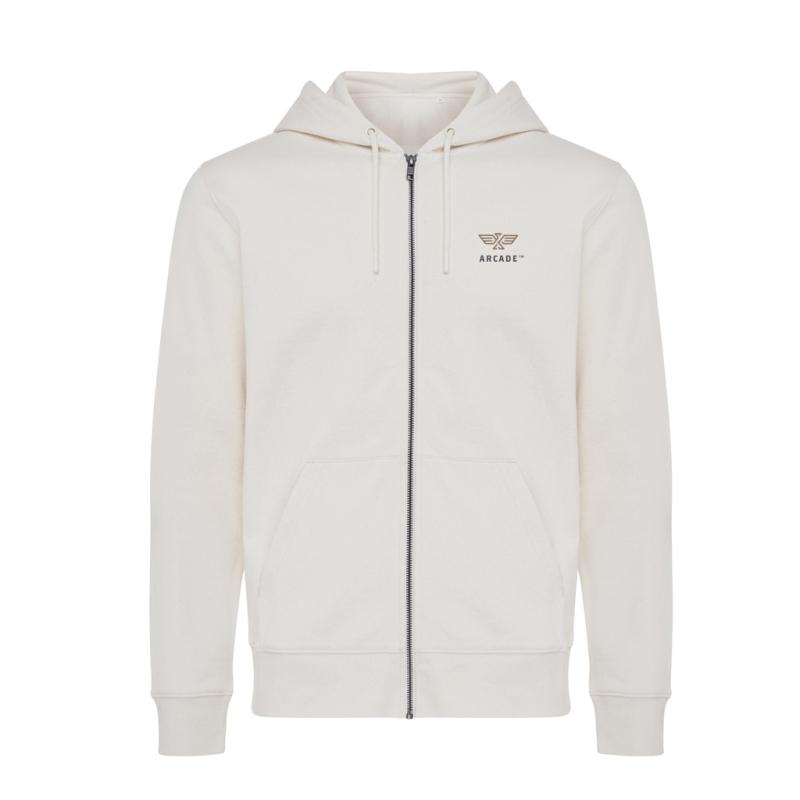 Mikina na zips s kapucňou IQONIQ Abisko z recykl. bavlny natural raw L 4
