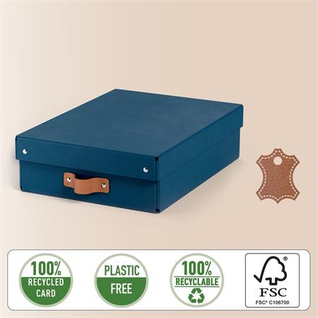 Úložný box, veľkosť M, nízky, LEITZ "Puro", modrý 4