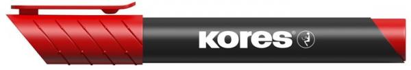 Permanentný popisovač, 3-5 mm, kužeľový hrot, KORES "K-Marker", červený 1