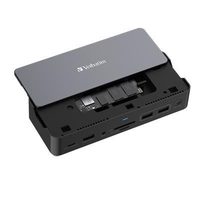 Dokovacia stanica, 15 port, USB-C host, 256GB SSD disk, VERBATIM "USB-C Pro CDS-15SSD" 2