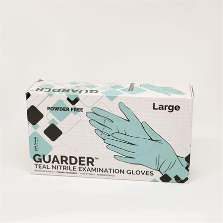 . Ochranné rukavice, jednorazové, nitril, 3,4 g, veľkosť L, 100 ks, nepudrované, modrozelené 1