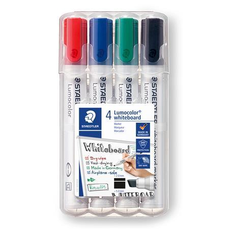Popisovače na tabule a flipchartové tabule, sada, zrezaný hrot, STAEDTLER "Lumocolor 351 B 1