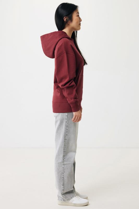 Mikina s kapucňou IQONIQ Yoho relaxed fit z recykl. bavlny vínovo červená XXXL 7
