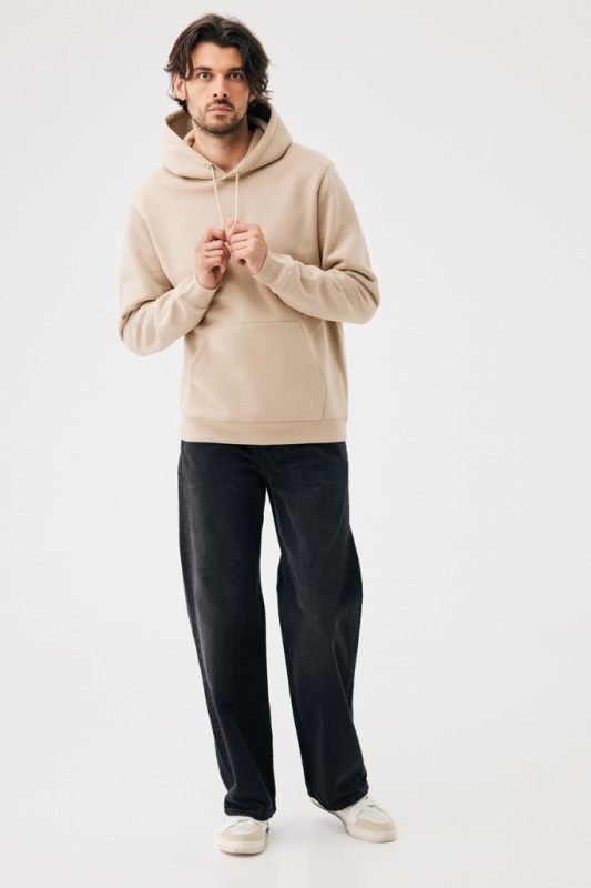 IQONIQ Joshua Unisex mikina s kapucňou z rec. bavlny desert S 5