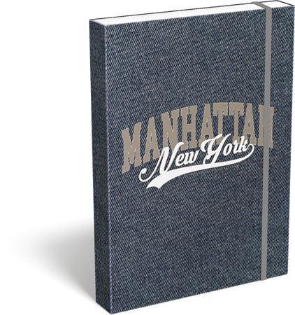 Box na zošity, A4, LIZZYSULI, Manhattan New York, denim 1