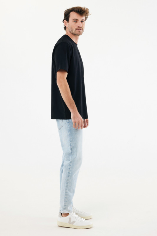 IQONIQ Nikko tričko z hrubej recyklovanej bavlny čierna S 12