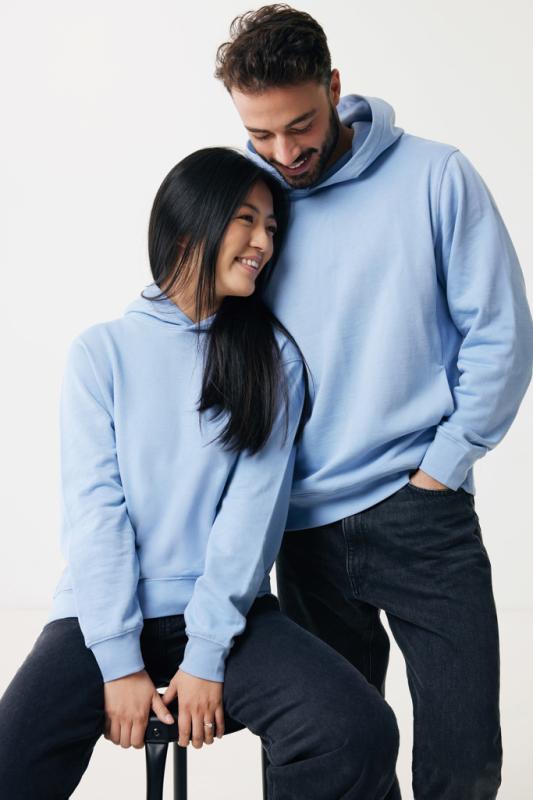 Mikina s bočnými vreckami IQONIQ Yengo z rec. bavlny sky blue XXXL 4