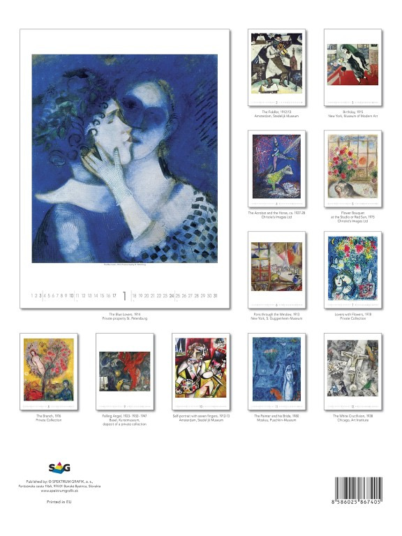 Nástenný kalendár Marc Chagall 2027 14