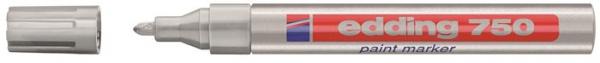 Permanentný lakový popisovač, 2-4 mm, EDDING "750", strieborný 1