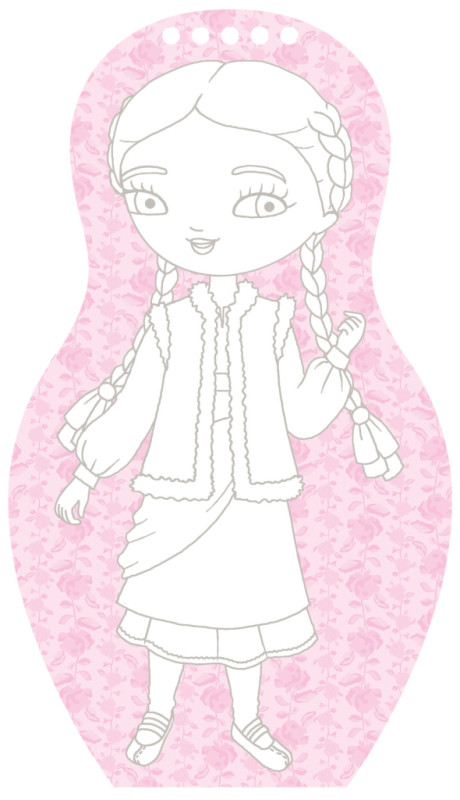 Obliekame ukrajinské bábiky ALINA – Maľovanky 2