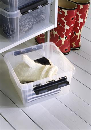 Úložný box, plastový, 8 l, čierne úchytky, SMARTSTORE "Classic 12", priehľadný 5