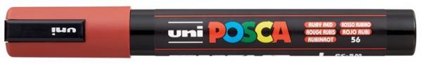 Dekoračný popisovač, 1,8-2,5 mm, UNI "Posca PC-5M", tmavočervený 1