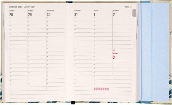 NOTIQUE Magnetic weekly planner Katsushika Hokusai 2027, 11 x 16 cm 1