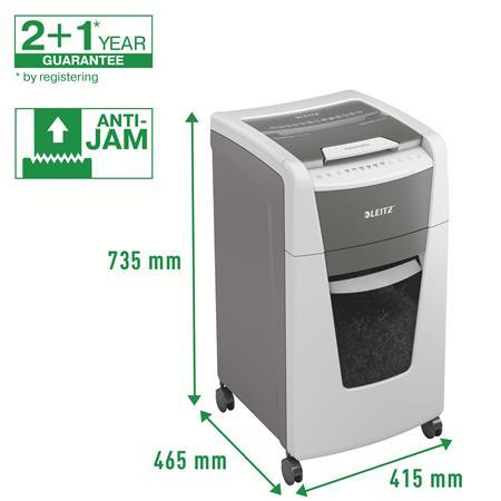 Skartovací stroj, mikrokonfetti, 300 listov, LEITZ "IQ AutoFeed Office 300 P5 Pro" 6