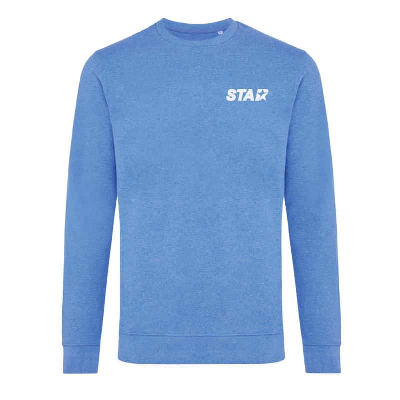 Nefarbená mikina IQONIQ Denali z recykl. bavlny heather blue XXS 3