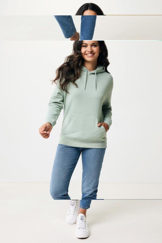 Ľahká mikina s kapucňou IQONIQ Rila z recykl. bavlny Iceberg green L 5