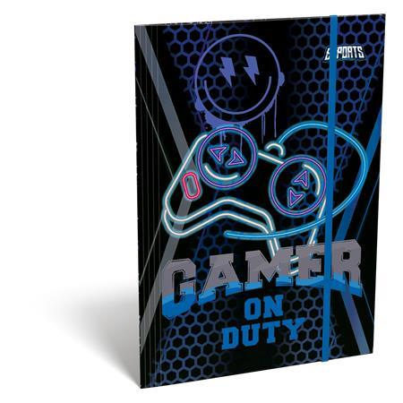 Doska s gumičkou, kartón A5, LIZZYSULI, Esports Gamer on duty 1