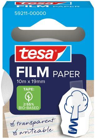 Lepiaca páska, popisovateľná, papier, 19 mm x 10 m, TESA "Tesafilm", priehľadná 1