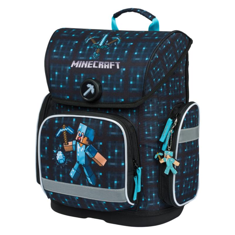 BAAGL Školská aktovka Ergo Minecraft Blue Axe 1